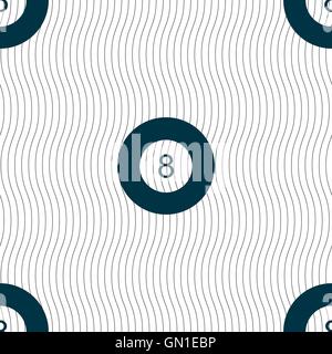 Jeu de la 8 Billard, signe l'icône. Motif géométrique transparente avec la texture. Vector Illustration de Vecteur