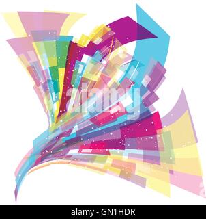 Résumé Contexte dynamique Illustration de Vecteur