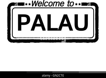 Bienvenue à Palau illustration design Illustration de Vecteur