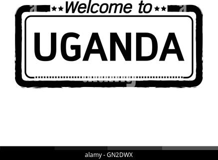 Bienvenue à l'Ouganda illustration design Illustration de Vecteur