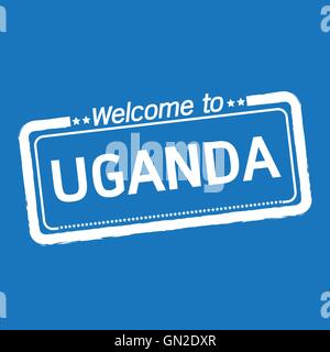 Bienvenue à l'Ouganda illustration design Illustration de Vecteur