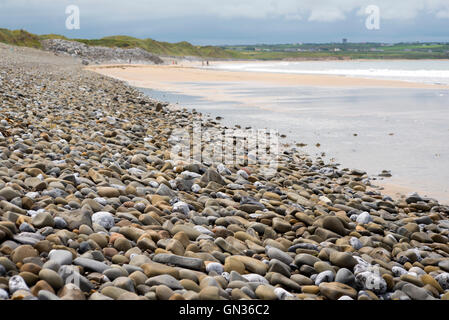 La plage de galets de ballybunion à côté du Links golf course, dans le comté de Kerry Irlande Banque D'Images