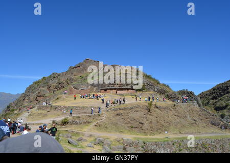 Pisac Pisac, ruines Inca, Cusco, Pérou Banque D'Images