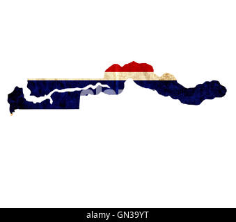 Vintage carte en papier de la Gambie Banque D'Images