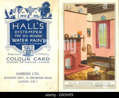 Carte de couleurs de Hall's de carré, l'eau liée à l'huile Peinture Banque D'Images