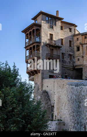 Maisons suspendues (Casas Colgadas) à Cuenca, Castilla La Mancha, Espagne Banque D'Images