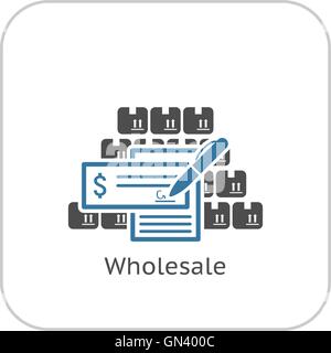 L'icône de gros. Modèle plat. Illustration de Vecteur