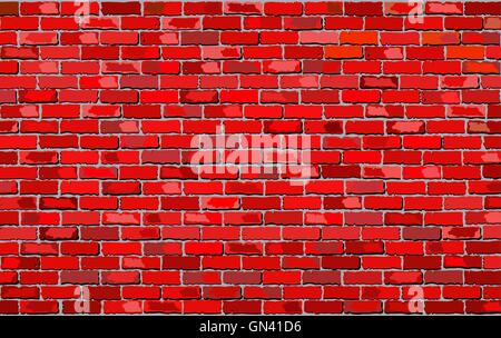 Mur de brique rouge Illustration de Vecteur