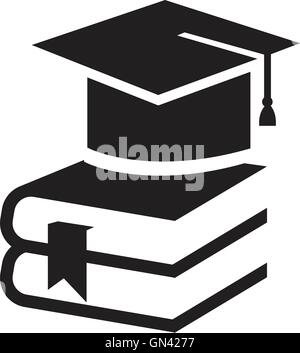 L'icône de Graduation cap Illustration de Vecteur