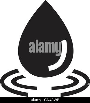 Vector icons set goutte noire sur fond blanc Illustration de Vecteur