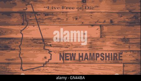 Le New Hampshire marque Carte Illustration de Vecteur