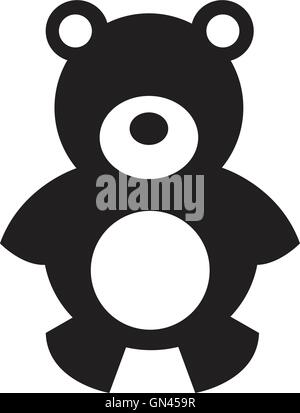 Icône de l’ours en peluche Illustration de Vecteur