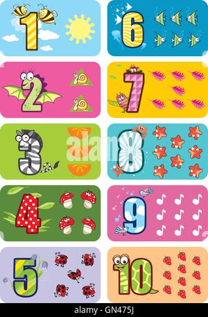 Nombres de bébé Illustration de Vecteur