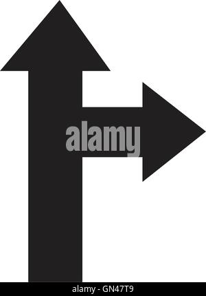 Flèche droite Illustration de Vecteur