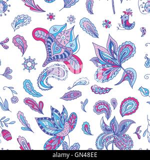 Motif Paisley indien frais Illustration de Vecteur