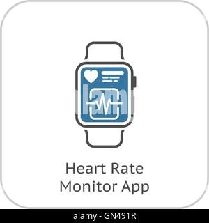 Icône de l'application de remise en forme. Modèle plat. Illustration de Vecteur