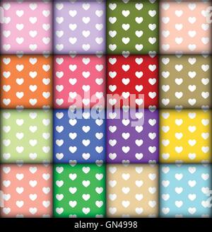 Motif coeur sur fond coloré Illustration de Vecteur