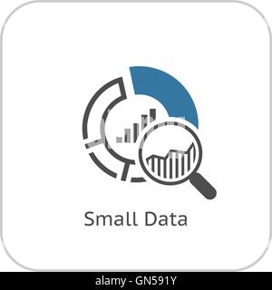 Petite icône de données. Modèle plat. Illustration de Vecteur
