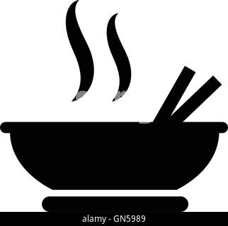 Bol de nouilles icon Illustration de Vecteur