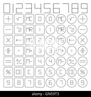 Ensemble de symboles mathématiques, vector illustration. Illustration de Vecteur