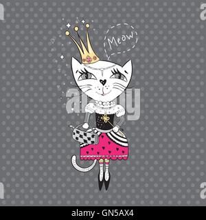 Chat Royal Illustration de Vecteur