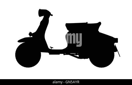 Silhouette scooter Illustration de Vecteur