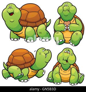 Illustration vecteur de caractères de dessin de tortue Illustration de Vecteur