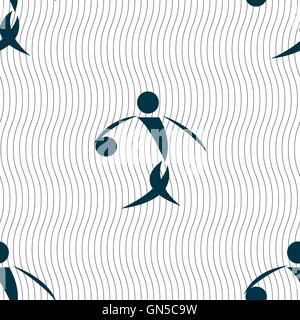 Sports d'été, le basket-ball se déconnecter icône. Motif géométrique transparente avec la texture. Vector Illustration de Vecteur