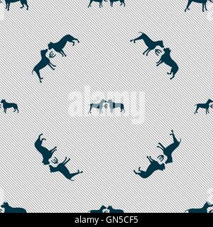 Les paris sur l'icône de combats de chiens signe. Motif géométrique transparente avec la texture. Vector Illustration de Vecteur