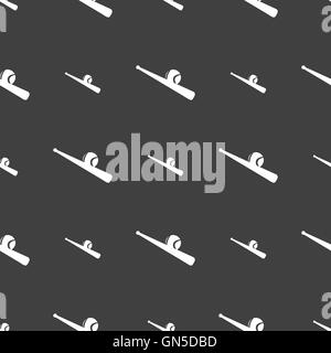 Icône Baseball signe. Motif transparente sur un fond gris. Vector Illustration de Vecteur
