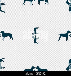 Les paris sur l'icône de combats de chiens signe. Motif géométrique transparente avec la texture. Vector Illustration de Vecteur