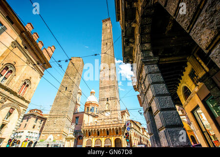 Tours dans la ville de Bologne Banque D'Images