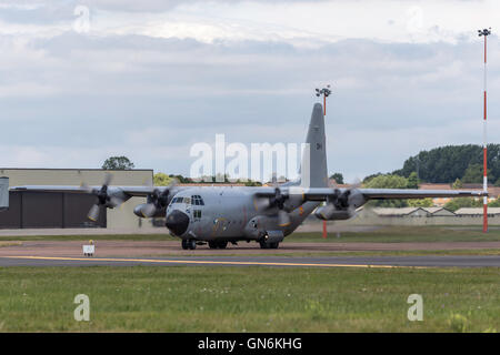 La composante aérienne belge Lockheed C-130H Hercules des avions de transport militaires. Banque D'Images