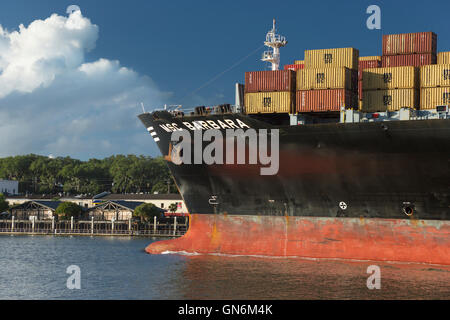 MAERSK LINE MSC BARBARA VRAC CONTENEUR SHIP SAVANNAH SAVANNAH GEORGIA USA Banque D'Images