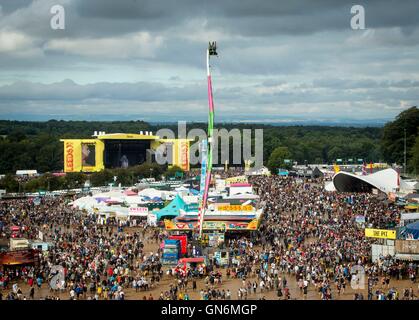 Vue générale de la Leeds Festival à Bramham Park, West Yorkshire. Banque D'Images