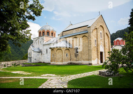 Détail de la 12e siècle monastère orthodoxe serbe Studenica Banque D'Images