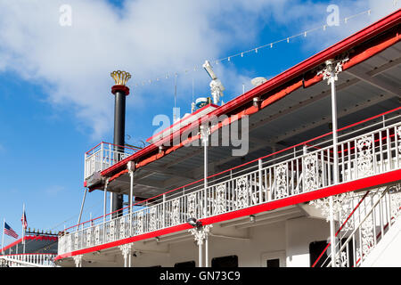 Plus de détails sur un bateau classique sur la rivière Savannah Banque D'Images