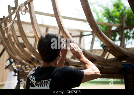 Albaola Itsas Kultur Faktoria boat builder - USA Banque D'Images