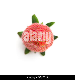 Vue de dessus isolé aux fraises Banque D'Images