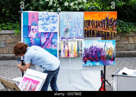 New York City,NY NYC,Manhattan,Union Square,trottoir,rue stall,stalles,stand,stands,stands,stands,vendeurs vendeurs vendeurs vendre,stall stalles revendeur mer Banque D'Images