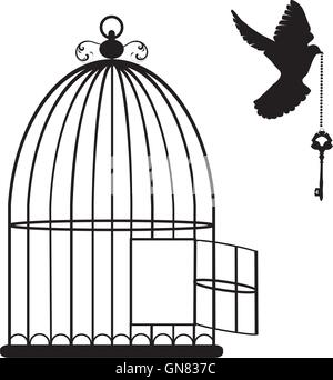 Cage à oiseaux Vector Illustration de Vecteur