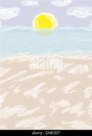 Fond de plage couleur Illustration de Vecteur