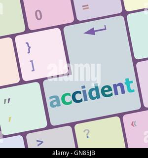 Accident sur une touche de clavier d'ordinateur le bouton Entrée vector illustration Illustration de Vecteur