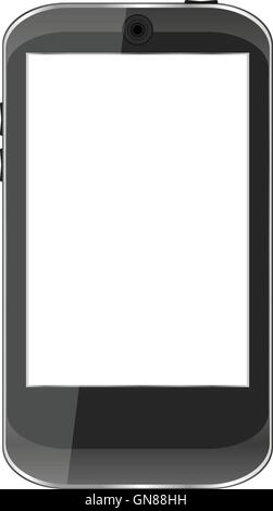 Smartphone noir isolé sur fond blanc vector illustration Illustration de Vecteur