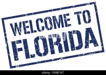 Bienvenue à la Floride stamp Illustration de Vecteur