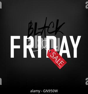 Le Black Friday sales Affiche publicitaire sur fond de filet noir. Illustration de Vecteur