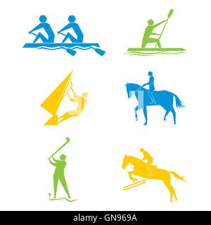 Ensemble de la conception de jeux Olympiques vector Illustration de Vecteur