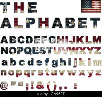 Polices de drapeau USA Illustration de Vecteur