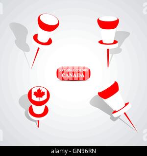 Ensemble d'épingles, vector illustration. Illustration de Vecteur