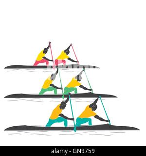 Vecteur de conception jeu kayak Illustration de Vecteur